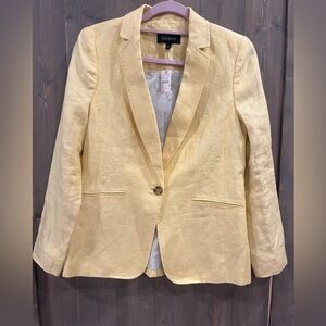 Linen Talbots Light Yellow Women's Blazer